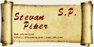 Stevan Piper vizit kartica